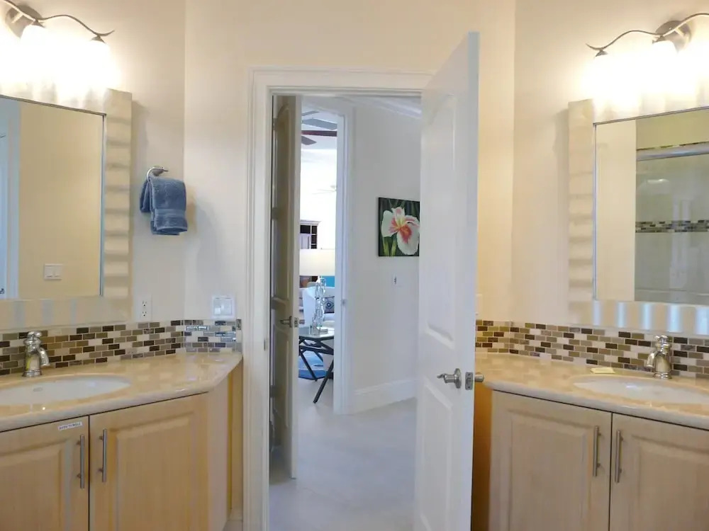 Pet-friendly waterfront home with heated pool and spa