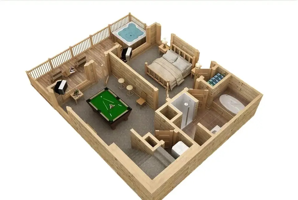 Misty Blue 1 Bedroom Home with Hot Tub