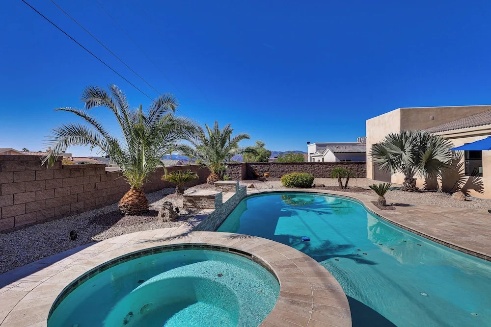 Pool & Hot Tub: Luxe Lake Havasu Home