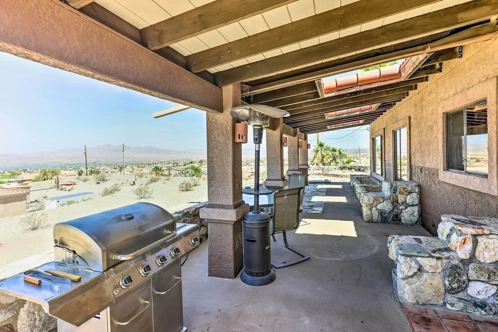 Patio & Panoramic Views: Hillside Lake Havasu Home