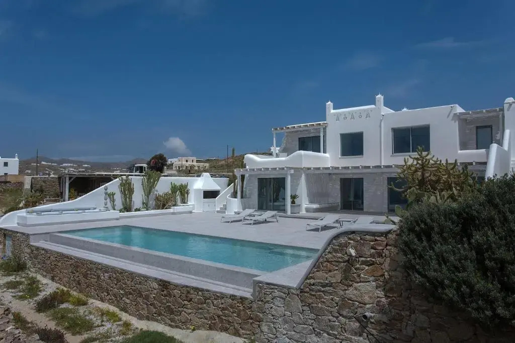 Super Luxury Mykonos Villa - Villa Saorsa - 5 Bedroom - Infinity Pool - Panoramic Sea Sunset Views