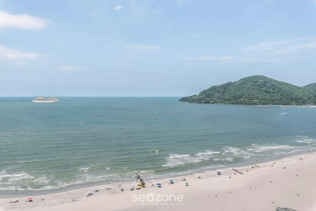 Apto aconchegante 3Q com varanda vista mar CET1702