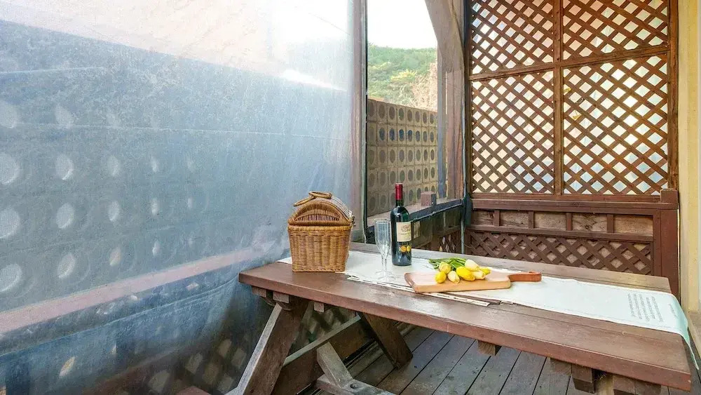 Clear morning pet friendly pension