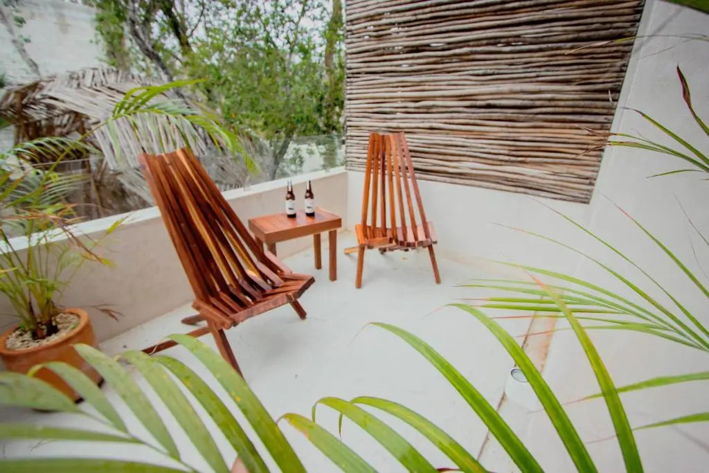 Spacious 2BR apt · Wide balcony w/tub & Yoga deck