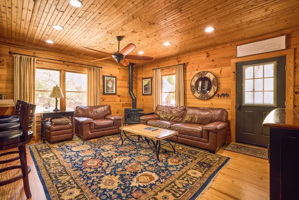 Romantic Penrose Cabin w/ Pond, Trails & Hot Tub