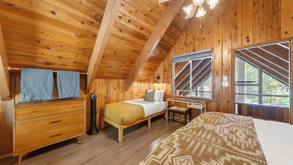 Hot Tub Firepit Loft Suite & Mins to World-class Skiing Tahoe A-frame Retreat by Avantstay
