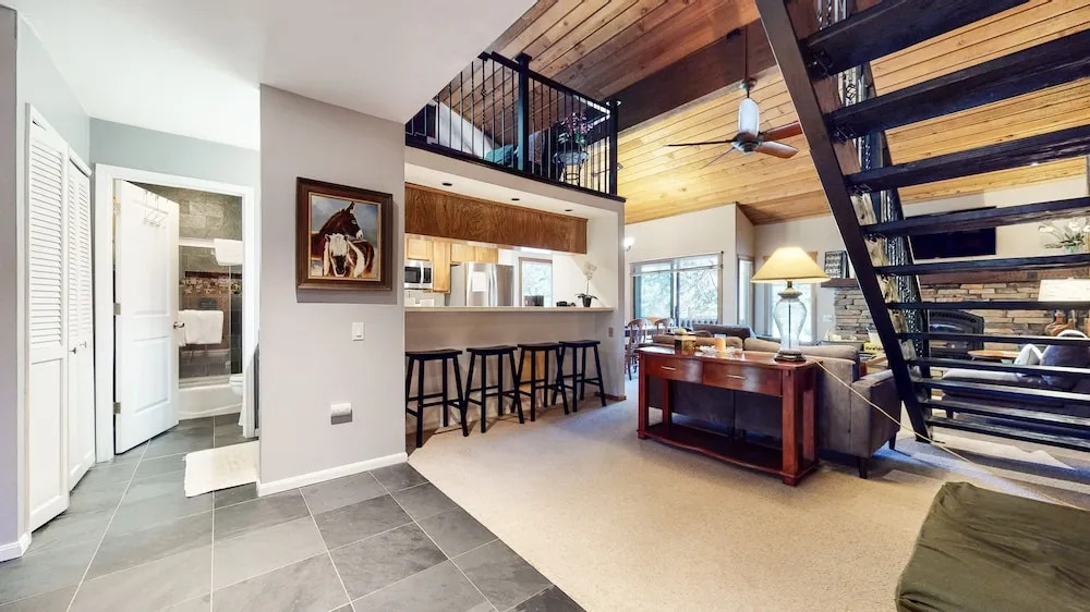 Snowcreek I 28, Light and Bright Corner Condo with Mountain Views and Fireplace by RedAwning