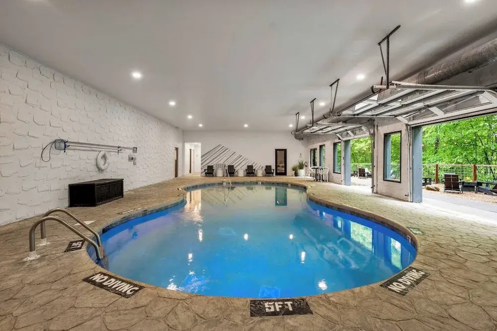 Indoor Heated Pool, Game Room, Hot Tub, Firepits & Spacious Lodge Perfect for Families & Groups 2 Suites at Firefly Mountain Lodge by Avantstay