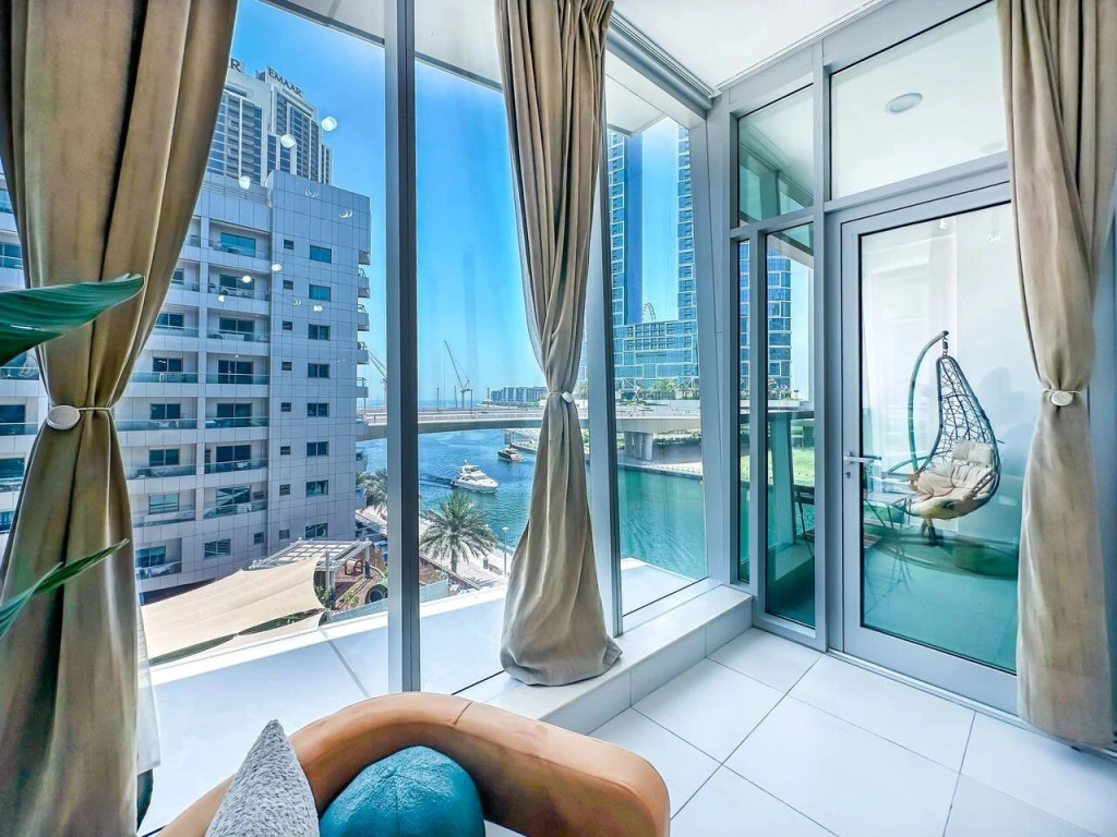 Апартаменты Marina 1BR Rooftop Pool Steps to JBR Beach