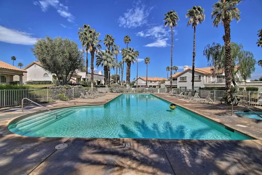 Palm Desert Resort Villa with Deck and Pool View!