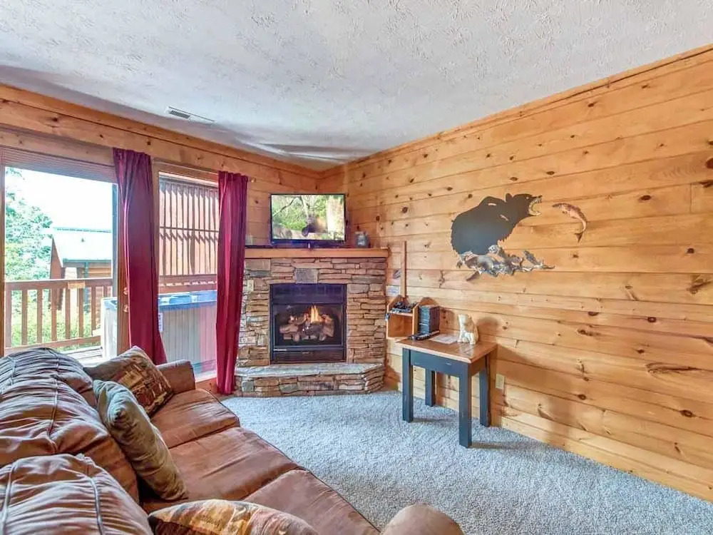 Fireside View - Two Bedroom Cabin