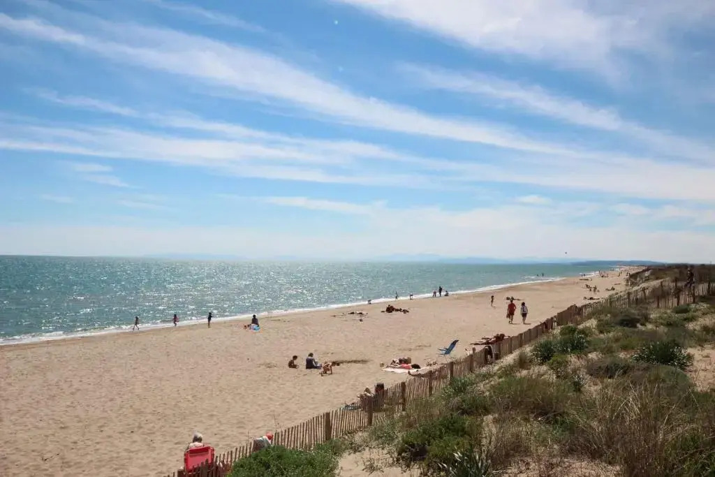 80m de la plage Appartement climatisé plein sud au rdc d'une maison 1 chambre 4 couchages terrasse et cour LXTURBOT7