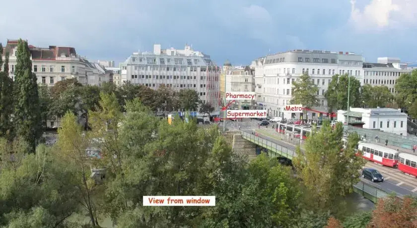 Zentral mit Blick auf Donaukanal