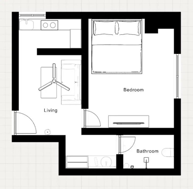 Modern Luxe Studio Apartment in Uttara near Airport