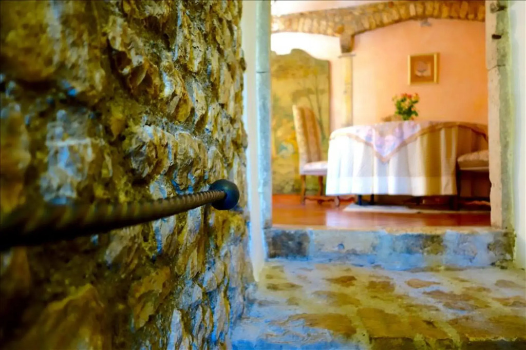 Sermoneta, Historic Stone Village House with Pool, in a Medieval Hill Town Close to Rome and Naples