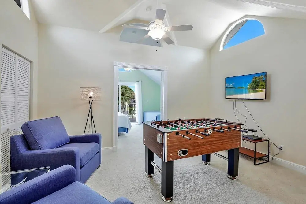 Waterfront Home With Pool and Foosball Table