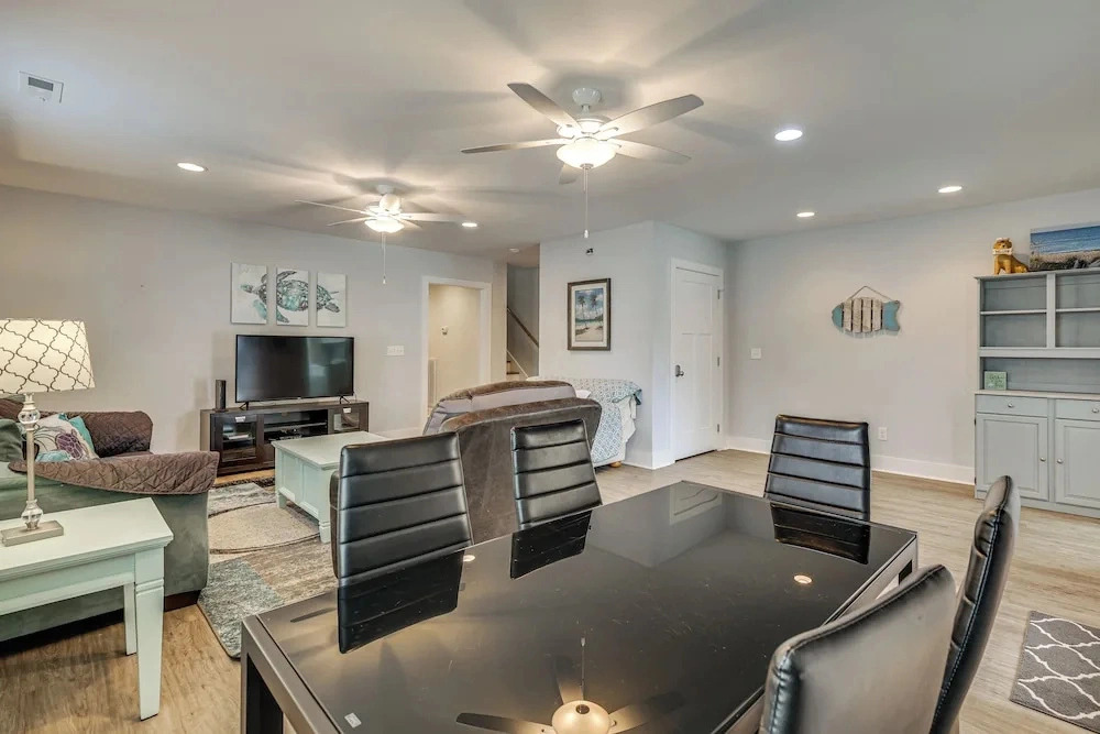 Deck & Games! Pet-friendly Oak Island Home