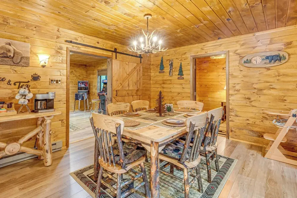 Game Room & Hot Tub: Pine Bear' Pocono Lake Cabin