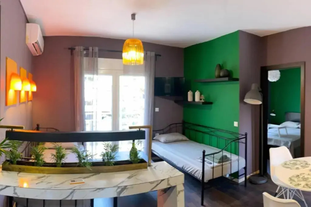 Green apartment with view