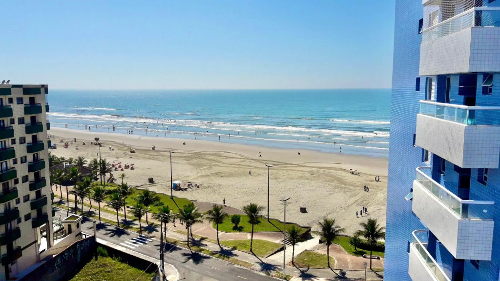 M081   Apartamento Com Sacada Gourmet E Vista Para O Mar
