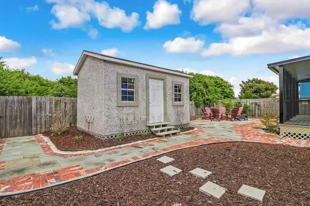 Vintage Home with Fire Pit in Backyard Street Away from Beach by RedAwning