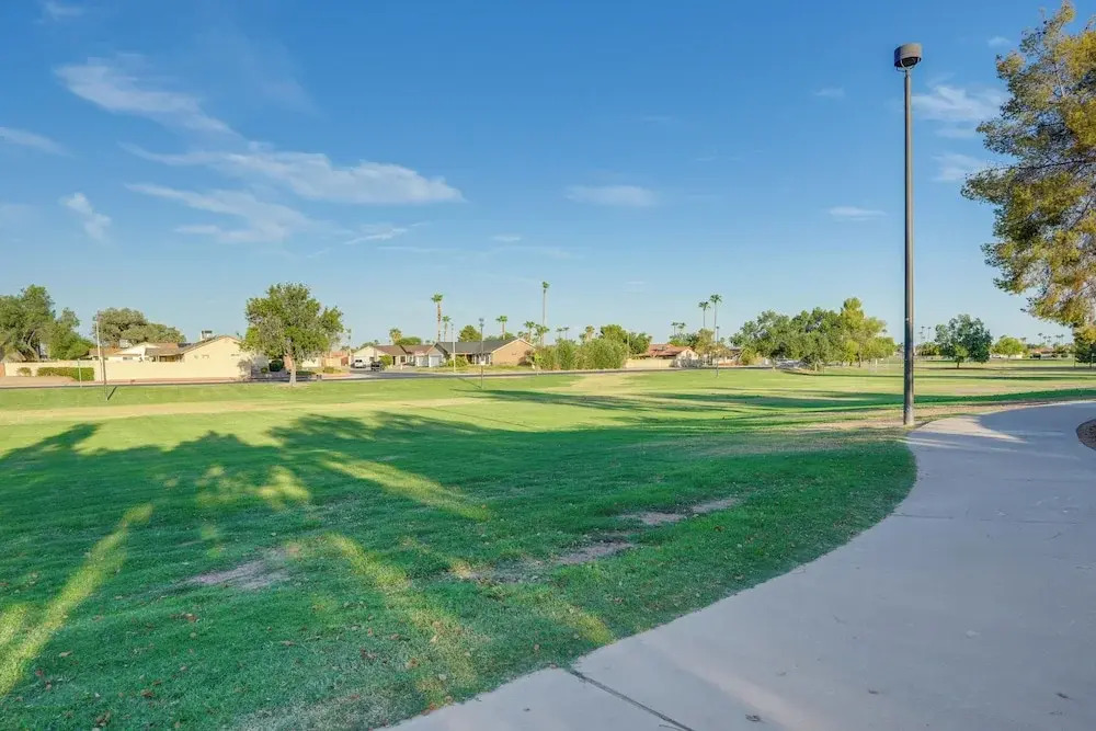Luxe Outdoor Oasis Palm Tree Villa in Chandler