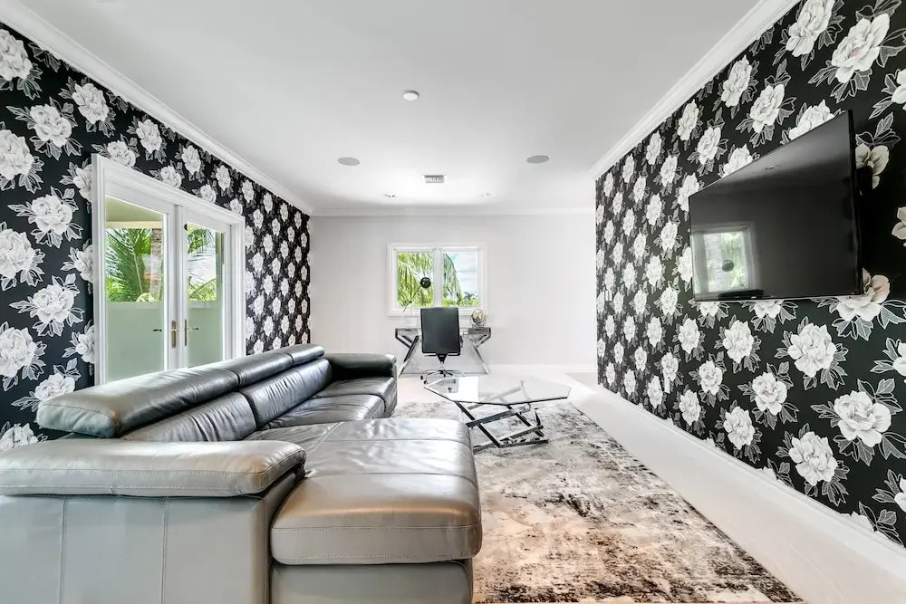 Waterfront Mansion With Game Room Gym Media Room and Guest House