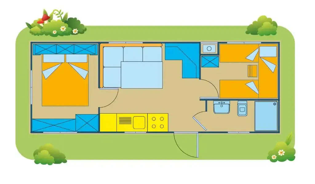 Happy Camp mobile homes in Camping Village Paestum
