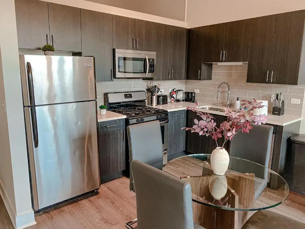 McCormick Place modern loft with an amazing city skyline view and optional parking for 6 guests