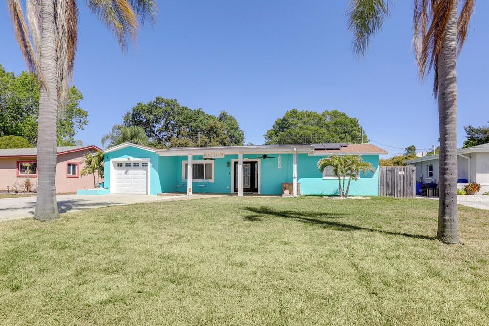 Colorful Coastal Home w/ Pool, 6 Mi to Beach!