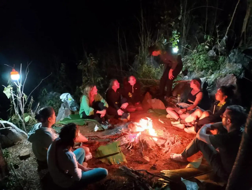 1Night 2Day trekking, Homestay Visit M Ngoi, Waterfalls office