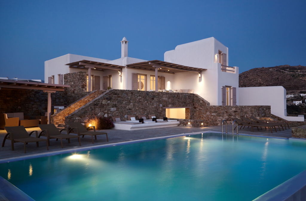 Amazing view Mykonian Villa with 5 bedrooms and pool