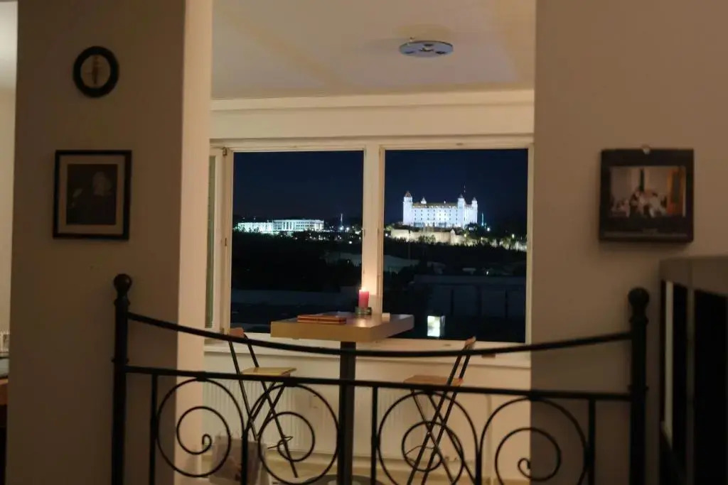 Studio with a view of the center of Bratislava