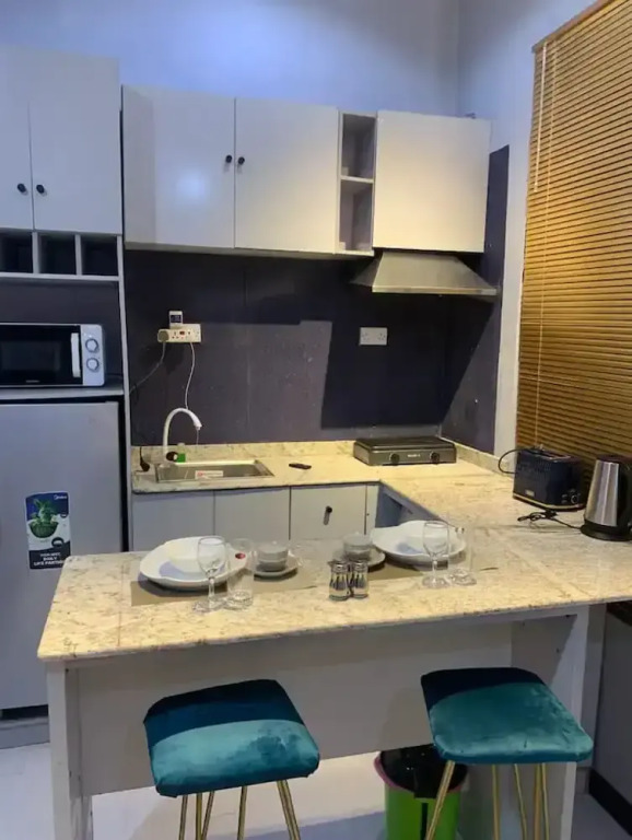 Open plan studio apartment unit