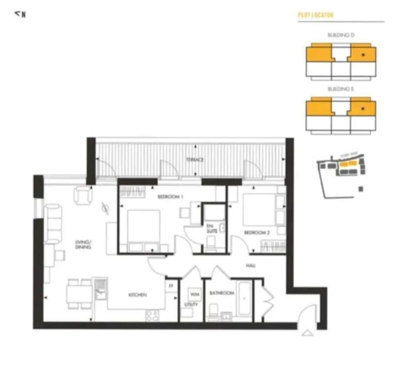 Modern 2bed Apt W/balcony in Kings Cross