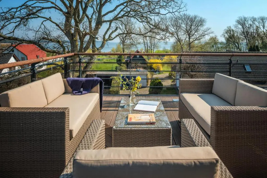 Villa Lotsenhäuser Rügen - Luxus Ferienhaus - 3 Schlafzimmer - Sauna - Dachterrasse mit Boddenblick