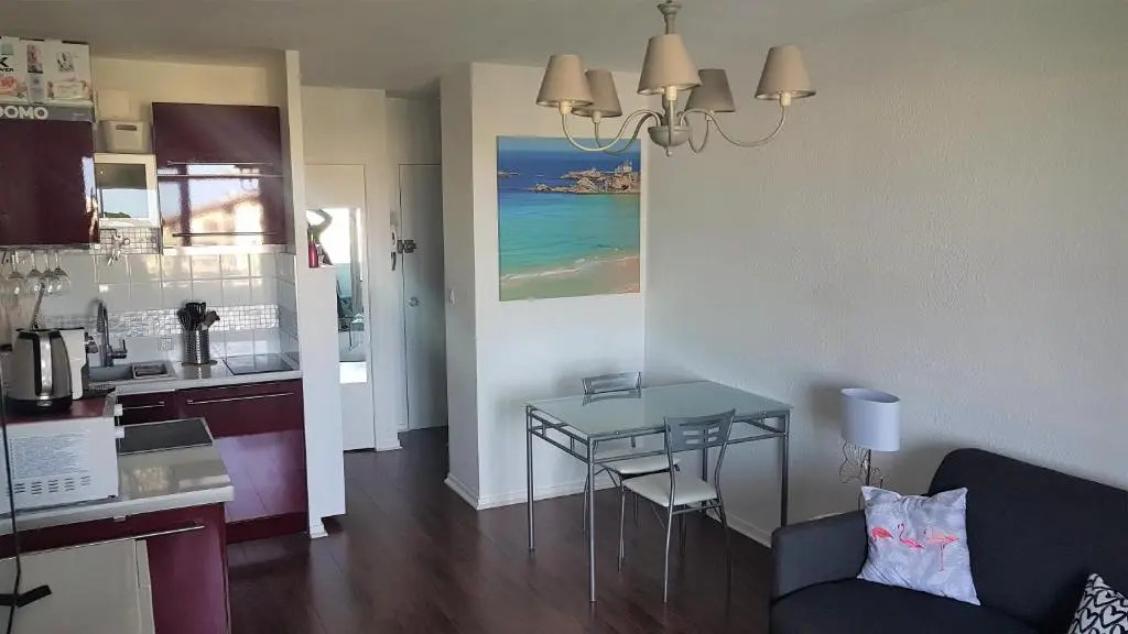 Réf 554 ,Seignosse océan, joli Studio Vue Mer classé 3 étoiles , proche plage et centre, 2 personnes