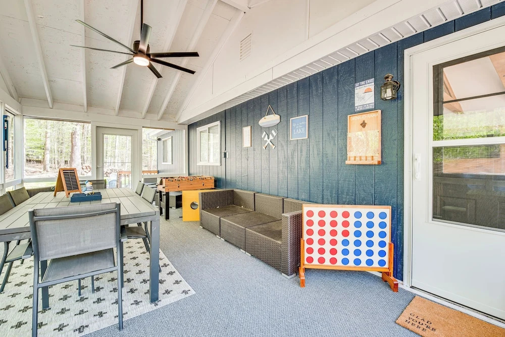 Deck & Community Perks: Bright Pocono Lake Home!