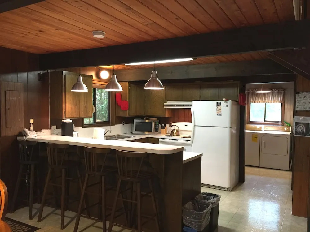 Snowline Cabin #98 A pet Friendly Cabin With a Wood Stove, hot tub and Wifi!
