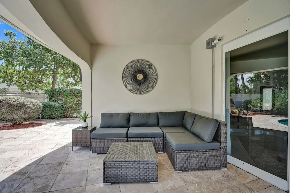 Waterfront Retreat: 7BR Villa with Pool Firepit