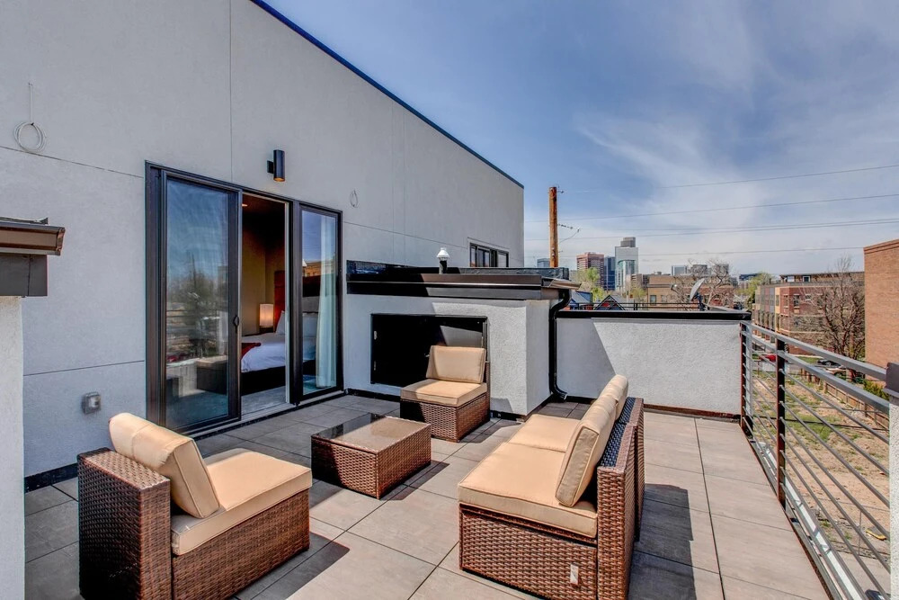 Roof Deck Walk to Parks and St Joseph Hospital