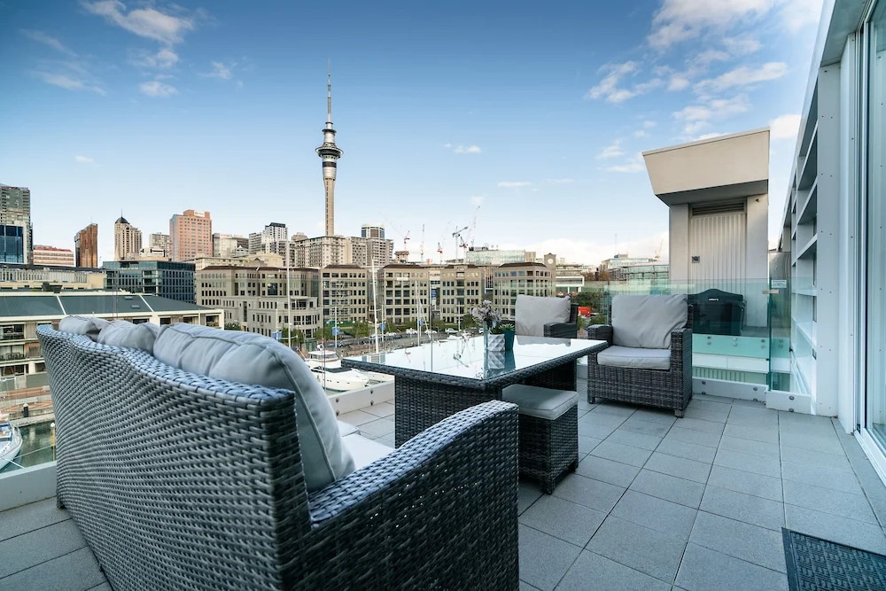 Waterfront Luxury with Pool & Gym