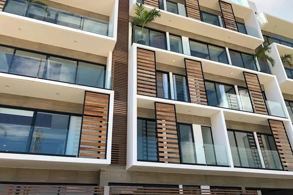 Luxe Condos Complex with Roof Pool