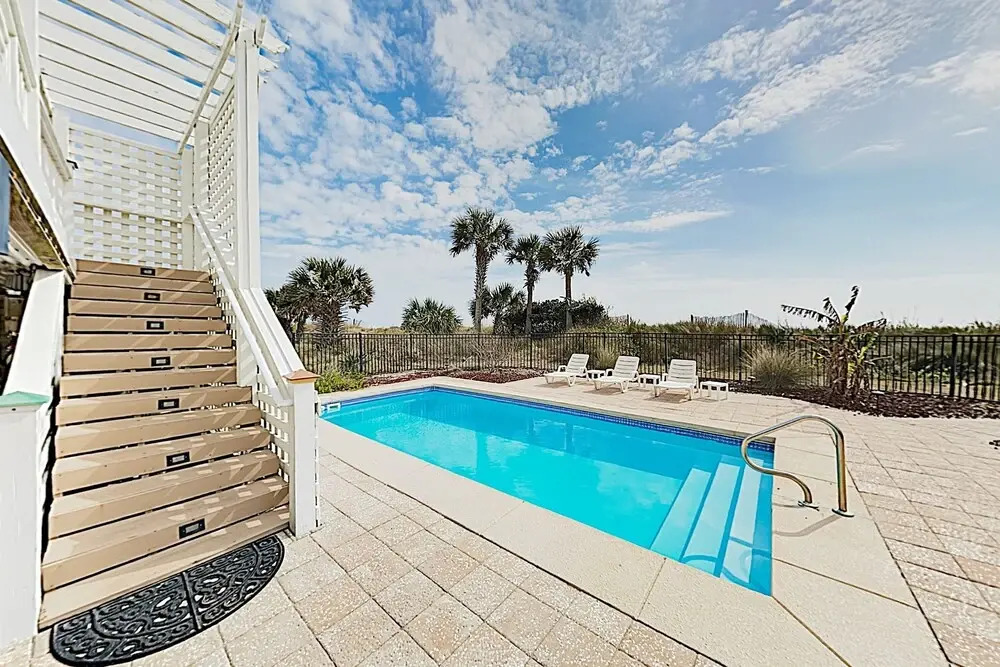 New Listing! Beachfront Home W/ Pool & Large Deck Home