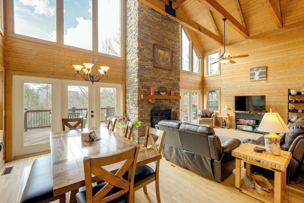 Hot Tub + Game Room: Spacious Blue Ridge Retreat!