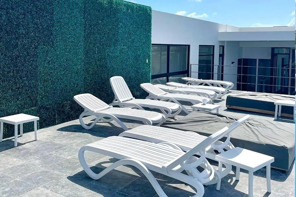 Fresh and Stylish Studio Aldea Zama rooftop pool Mya 109