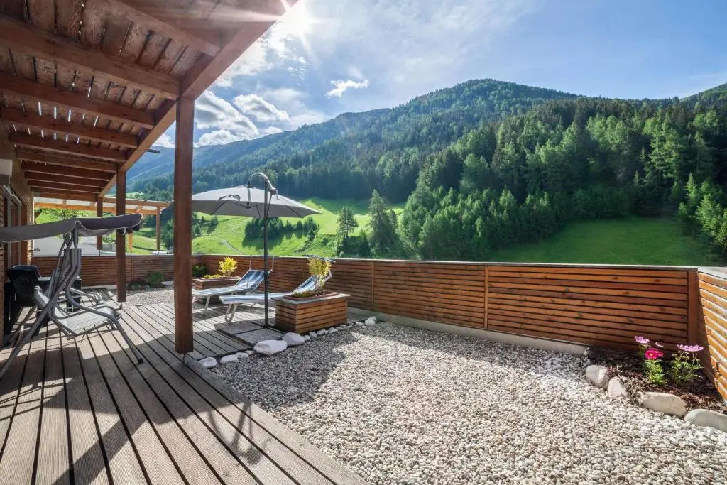 Pritscheshof Ferienwohnung Terrasse