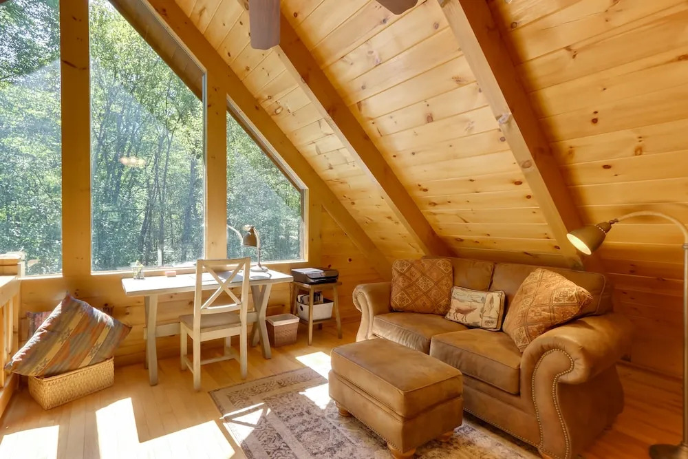 Blue Ridge Cabin Rental w/ Hot Tub & Creek Access!