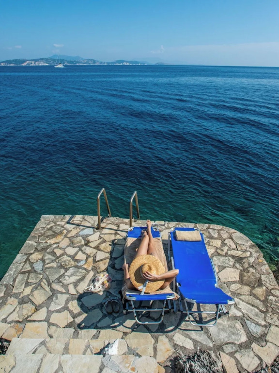 Seafront Marine Villa with private sea access - Iris Villas Lefkada
