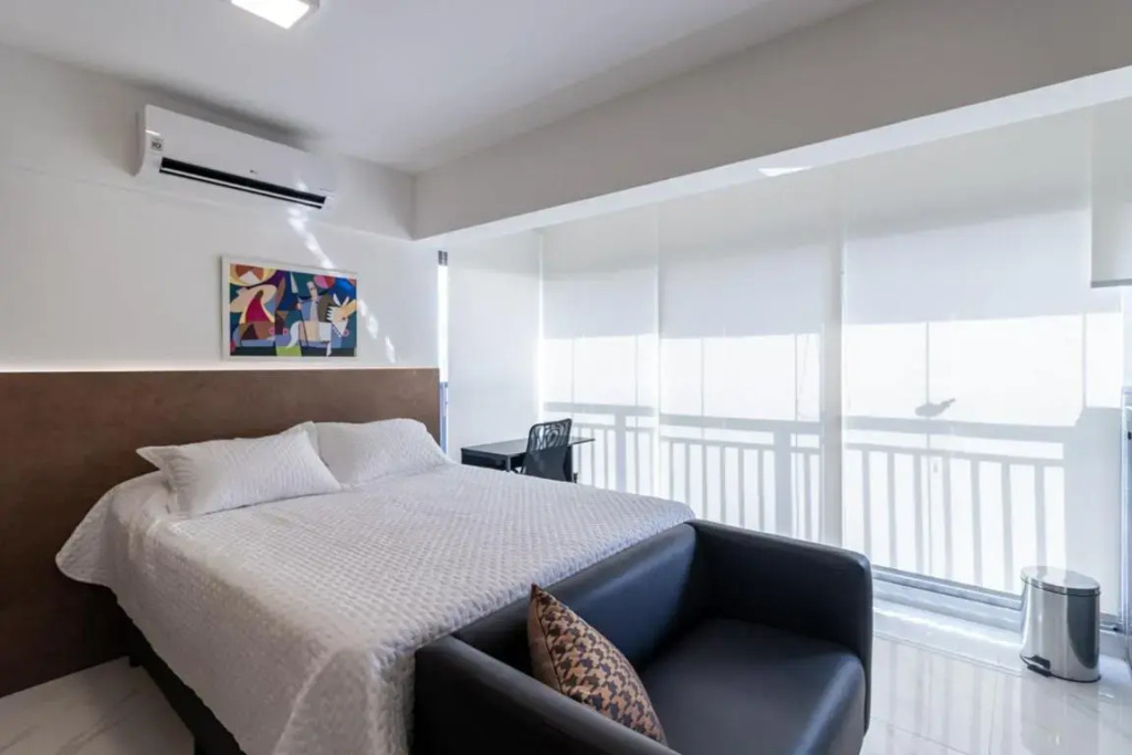 Studio de luxo mobiliado em Moema